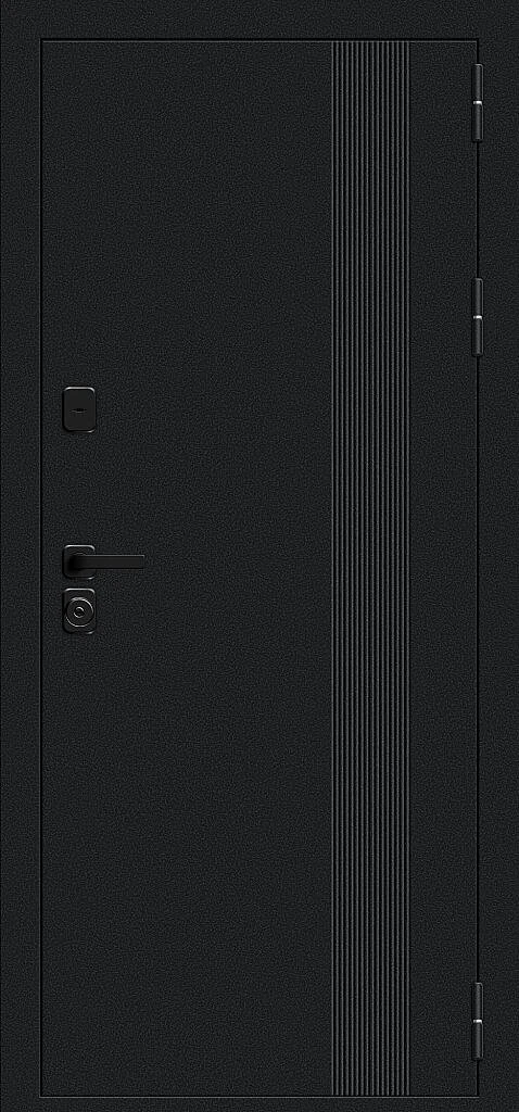 Входная дверь Эйр Букле черное/White Shell BR5606 внешняя сторона