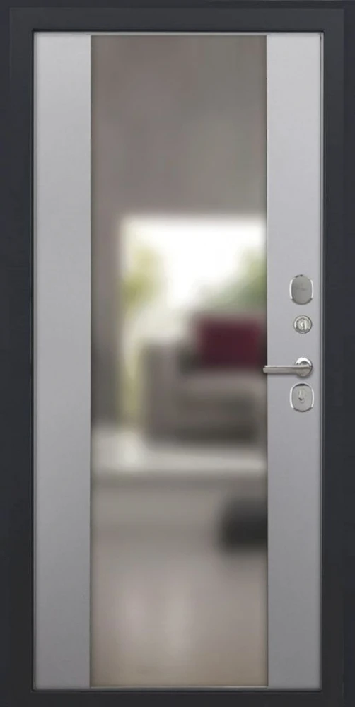 Входная дверь ДвериПРО Elfy Алиса (16мм, ПВХ софт грей, зеркало) DPRO197899 внутренняя сторона
