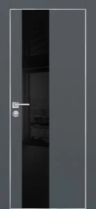 Межкомнатная дверь PX-6  AL кромка с 4-х ст. Графит матовый