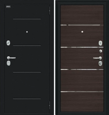 Дверь Браво Лайн Букле черное/Wenge Veralinga