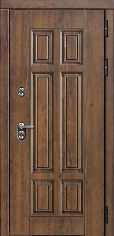 Входная дверь ДвериПРО Квадро Фараон-2 (16мм, мореный дуб) DPRO196880 внешняя сторона