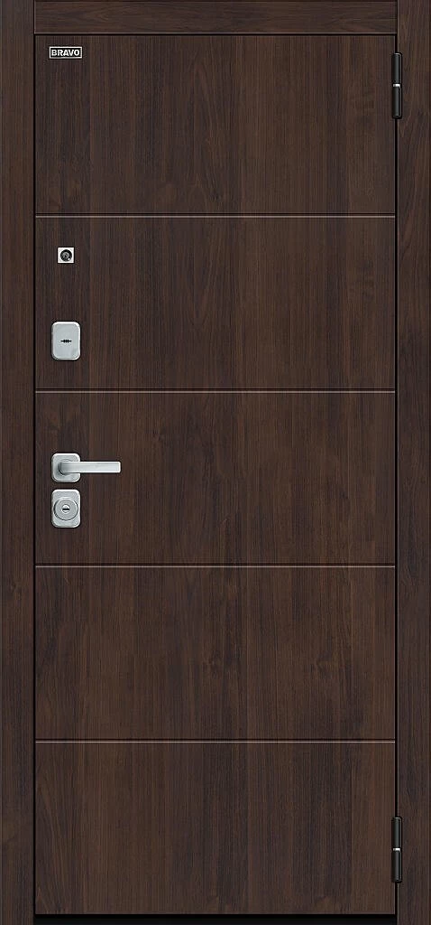 Входная дверь Флэт/BChrome Almon/Bianco Melinga BR6168 внешняя сторона