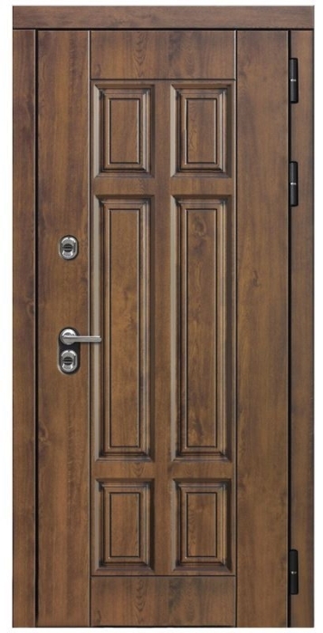 Входная дверь Квадро A-1 (16мм, белая эмаль) внешняя сторона