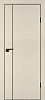 Межкомнатная дверь P-21  черный молдинг PET,  кромка ABS черная c 4-х ст. Бежевый матовый