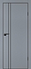 Межкомнатная дверь P-20  черный молдинг PET,  кромка ABS черная c 4-х ст. Серый матовый
