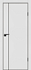Межкомнатная дверь P-21  черный молдинг PET,  кромка ABS черная c 4-х ст. Белый матовый